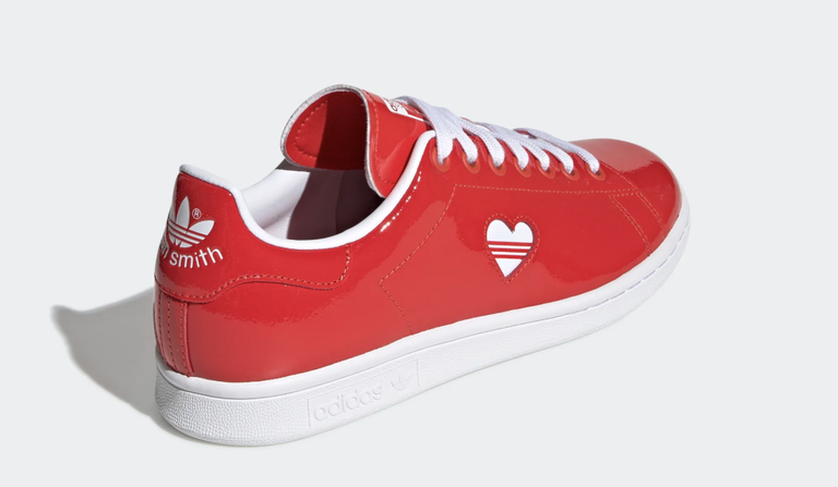 red patent adidas trainers